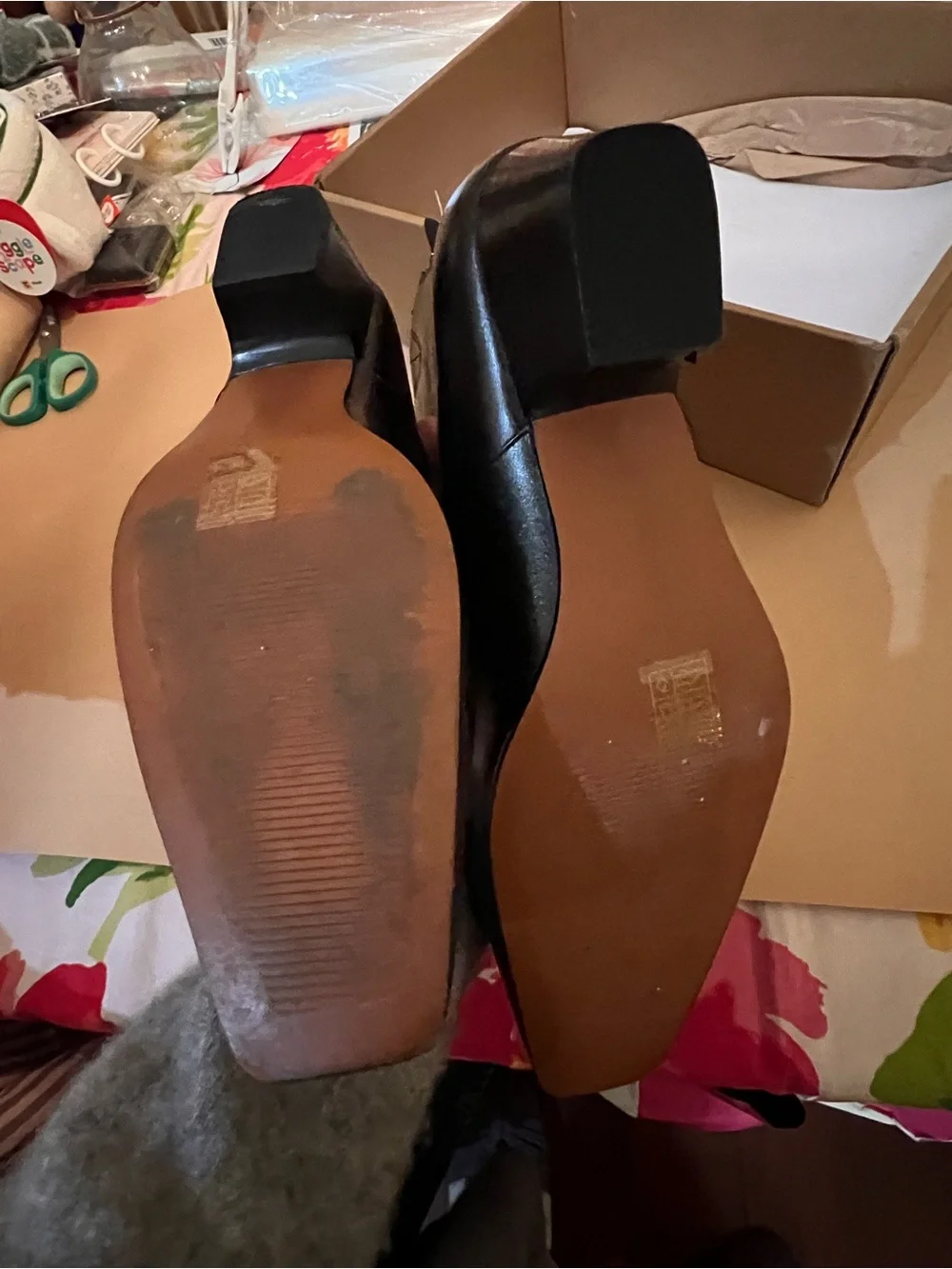 Madewell Black Leather Square-Toe Ankle Booties - Picture 6 of 8